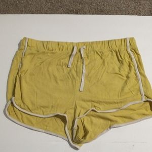 Yellow topshop pajama shorts